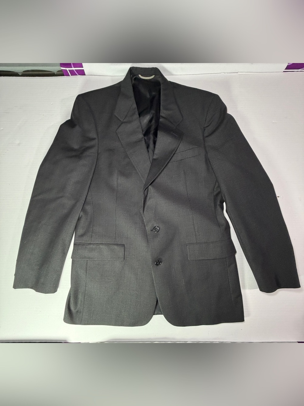 Vintage Christian Dior Monsieur Gray Plaid Sport Coat Blazer Men’s 44R Est 90’s